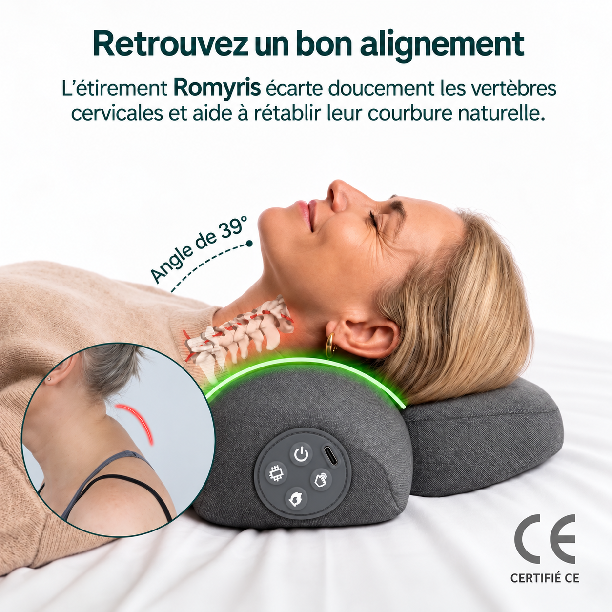 Appareil de massage cervical 3-en-1 Romyris™