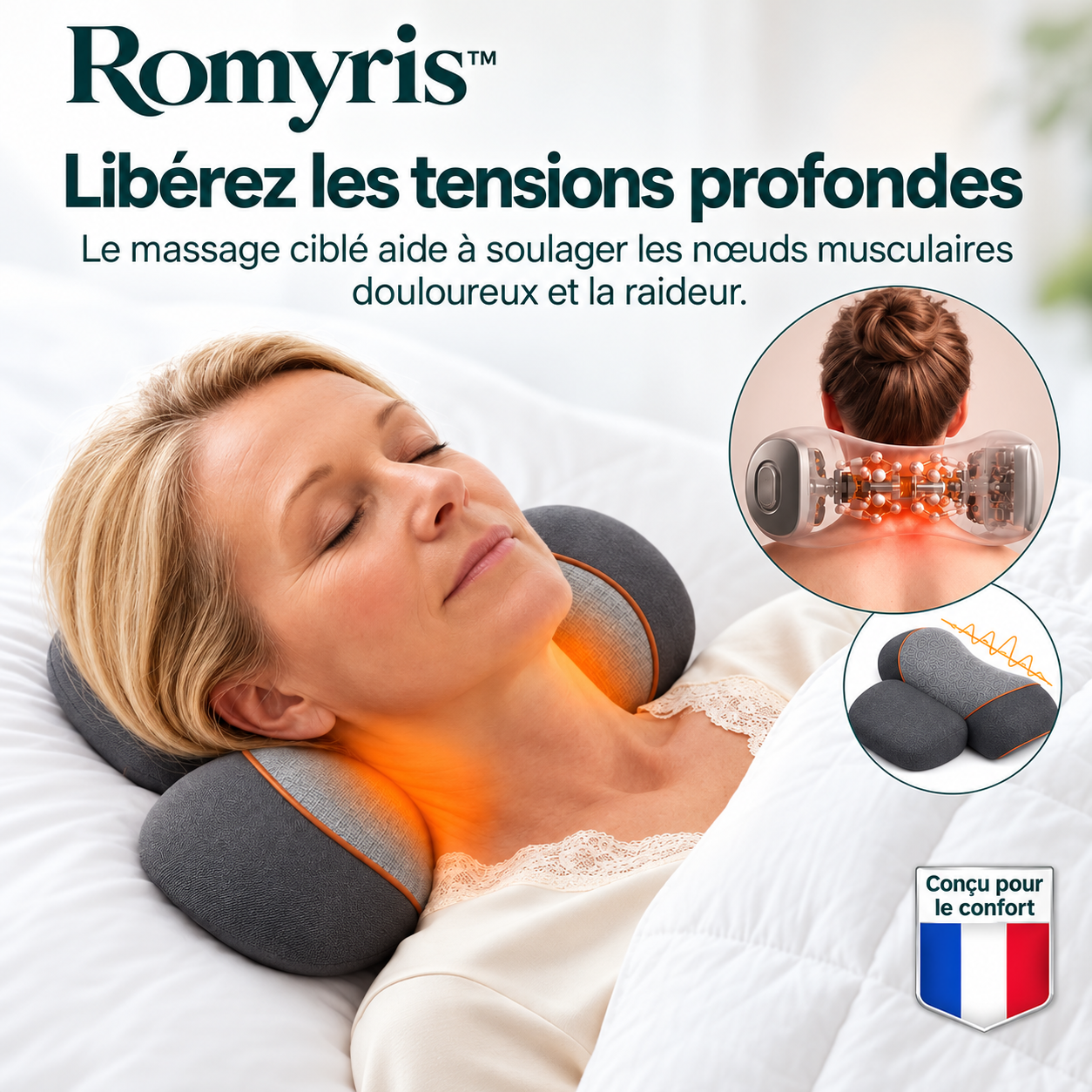 Appareil de massage cervical 3-en-1 Romyris™